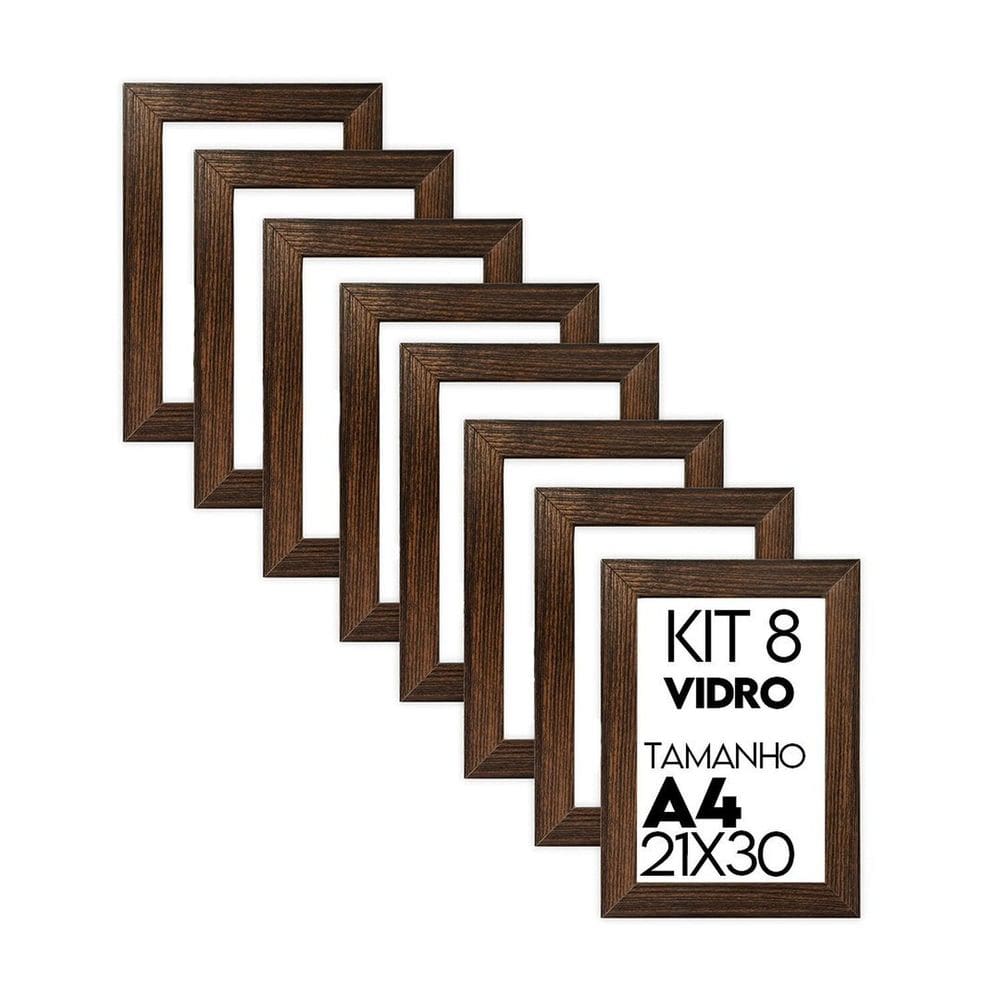 Porta Retrato de Vidro 21x30cm Kit com 8 Unidades Lembrancinha de Festa - caixa com 100 Unidade