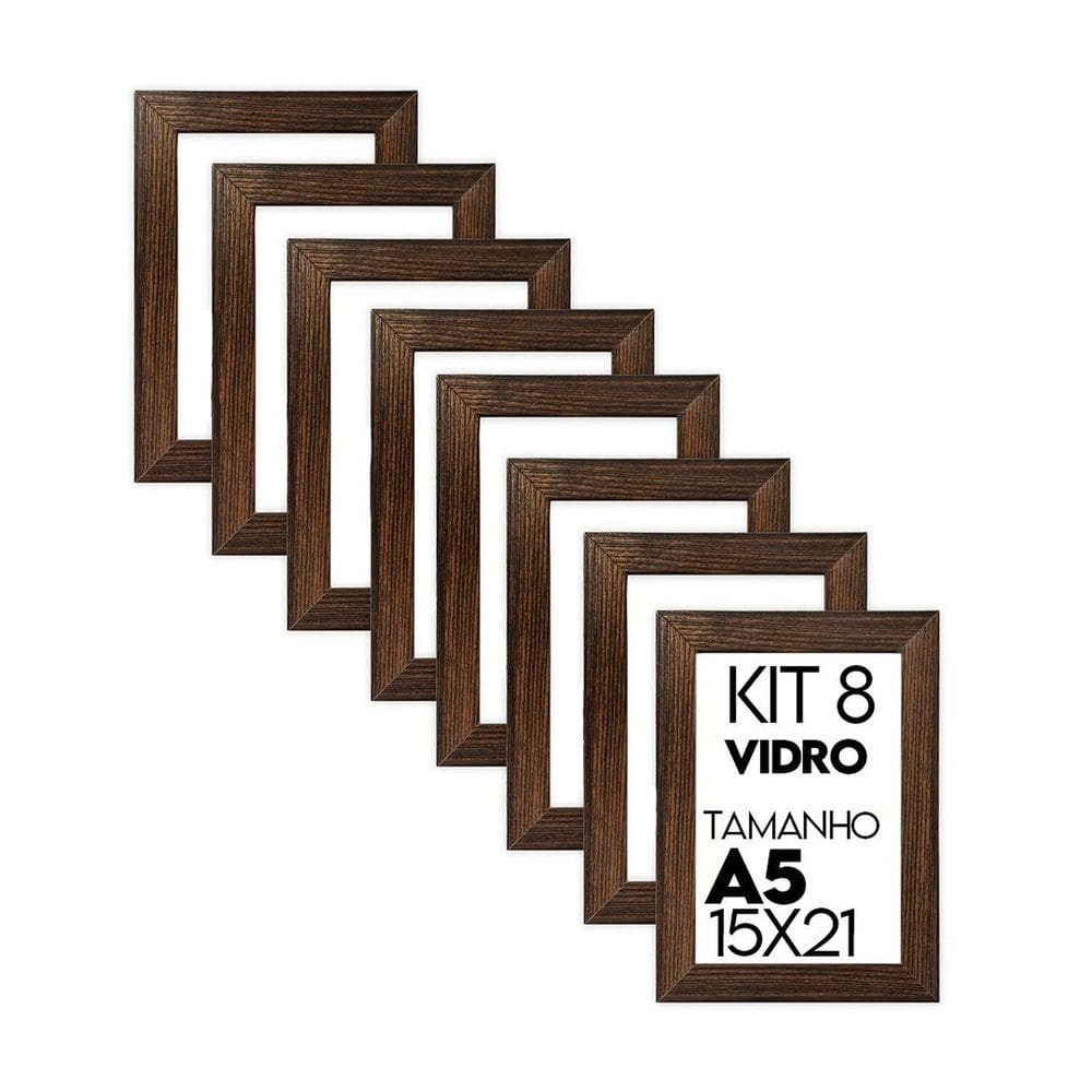 Porta Retrato de Vidro 15x21cm Kit com 8 Unidades Lembrancinha de Festa - caixa com 100 Unidade
