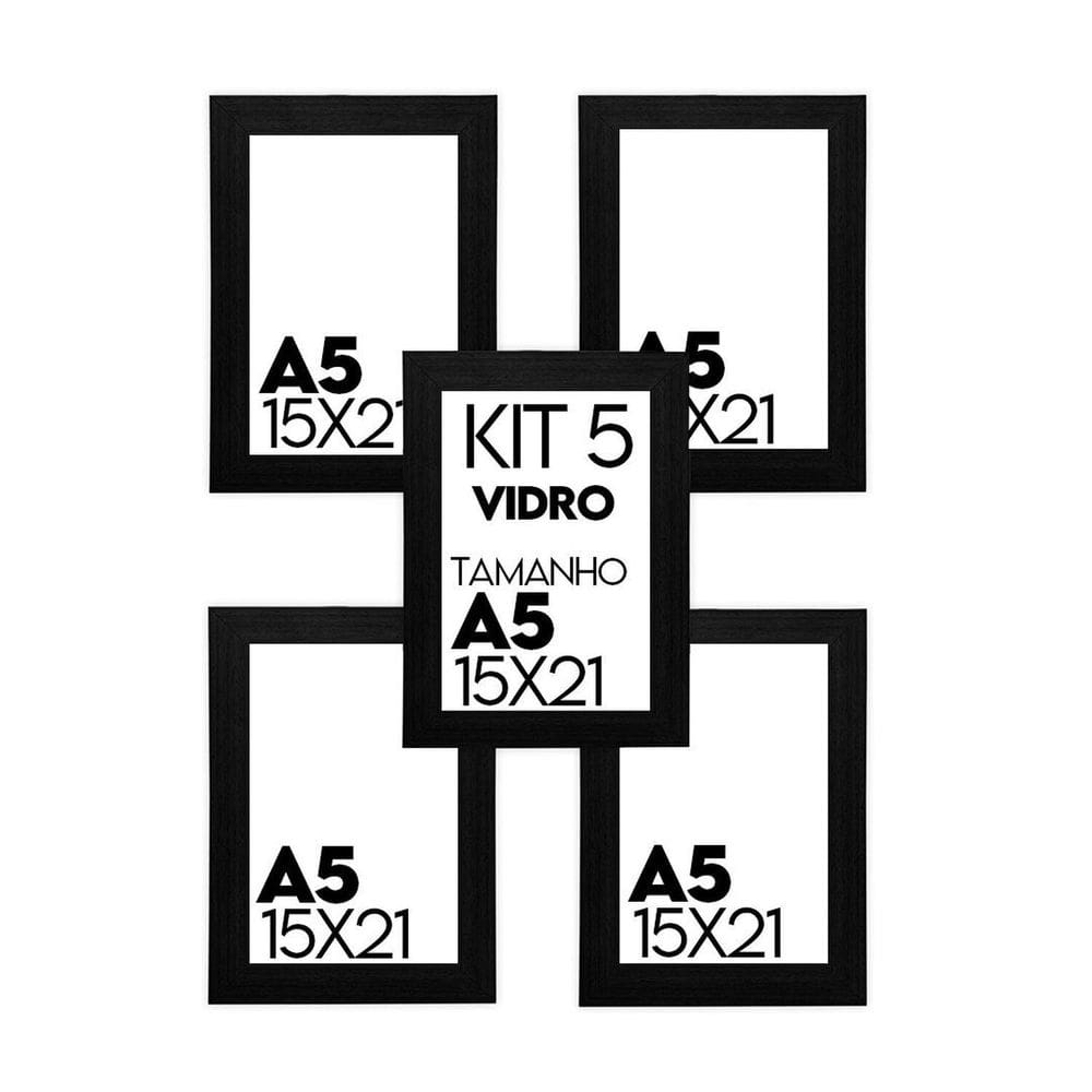 Porta Retrato de Vidro 15x21cm Kit com 5 Unidades Lembrancinha de Festa - caixa com 100 Unidade