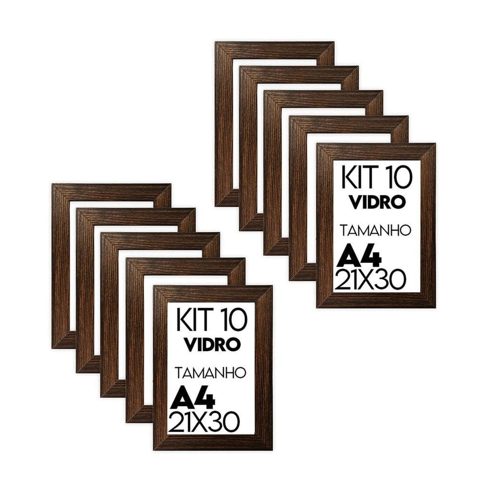 Porta Retrato de Vidro 21x30cm Kit com 10 Unidades Lembrancinha de Festa - caixa com 100 Unidade