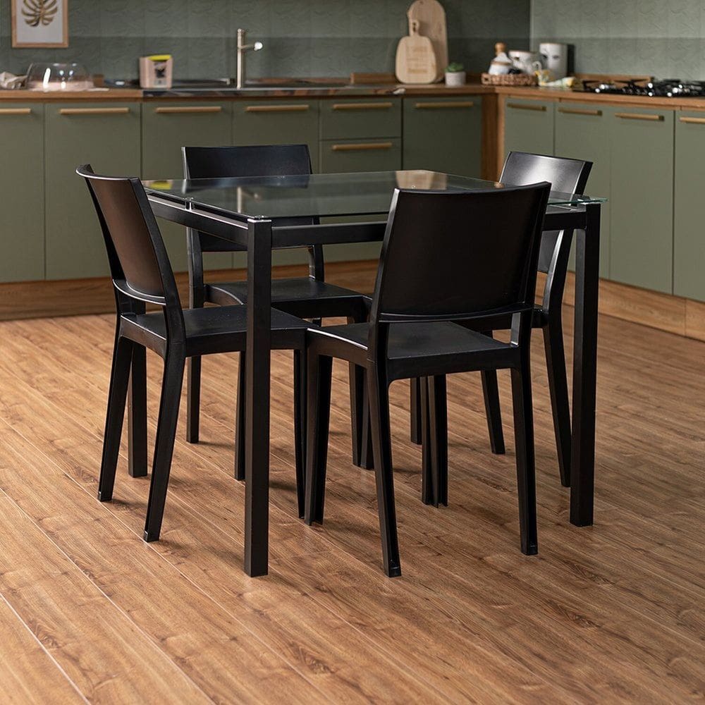 Conjunto 8 Cadeiras Hydra Plus 53,5x40,6x84,4 Cm Preto