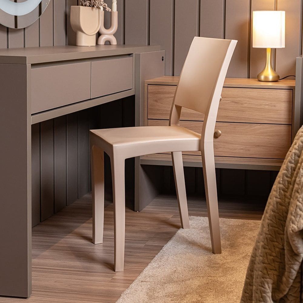 Conjunto 8 Cadeiras Hydra Plus 53,5x40,6x84,4 Cm Capuccino