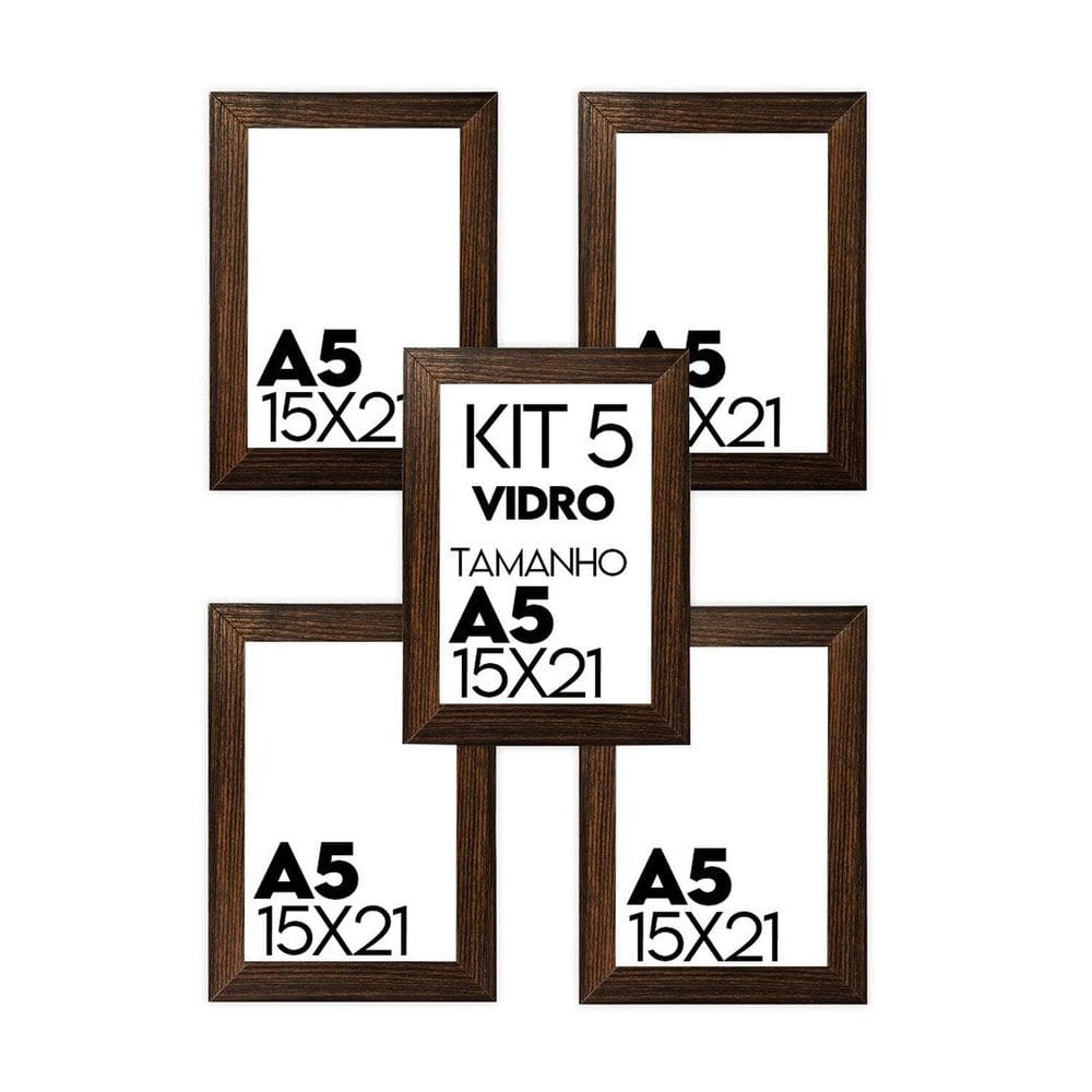 Porta Retrato de Vidro 15x21cm Kit com 5 Unidades Lembrancinha de Festa - caixa com 100 Unidade
