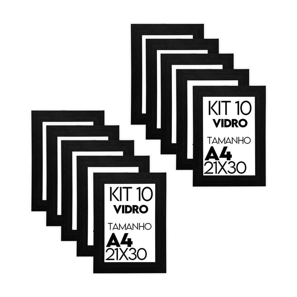 Porta Retrato de Vidro 21x30cm Kit com 10 Unidades Lembrancinha de Festa - caixa com 100 Unidade