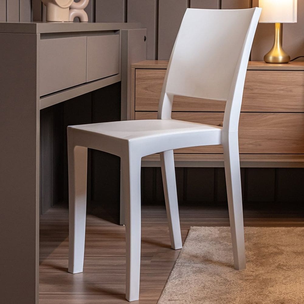 Conjunto 8 Cadeiras Hydra Plus 53,5x40,6x84,4 Cm Branco