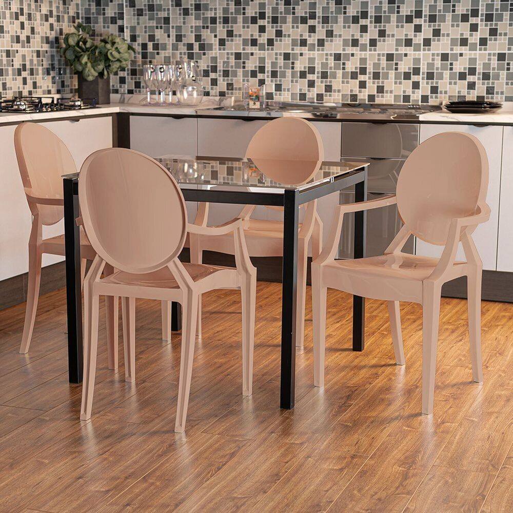 Conjunto 8 Cadeiras Wind Plus 56,3x53,9x92,5 Cm Capuccino