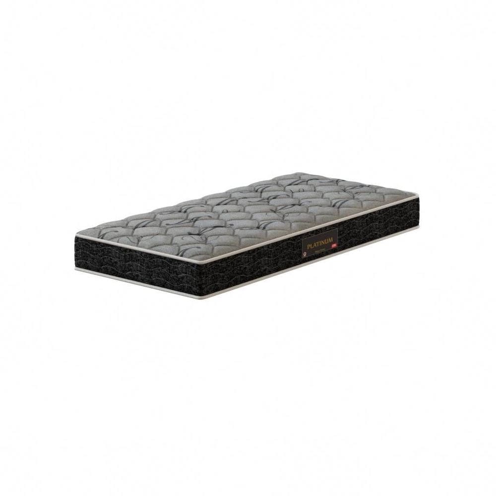 Colchão Solteiro Espuma D33 Platinum Prodormir 20cm cinza/Preto (88x188x20cm)