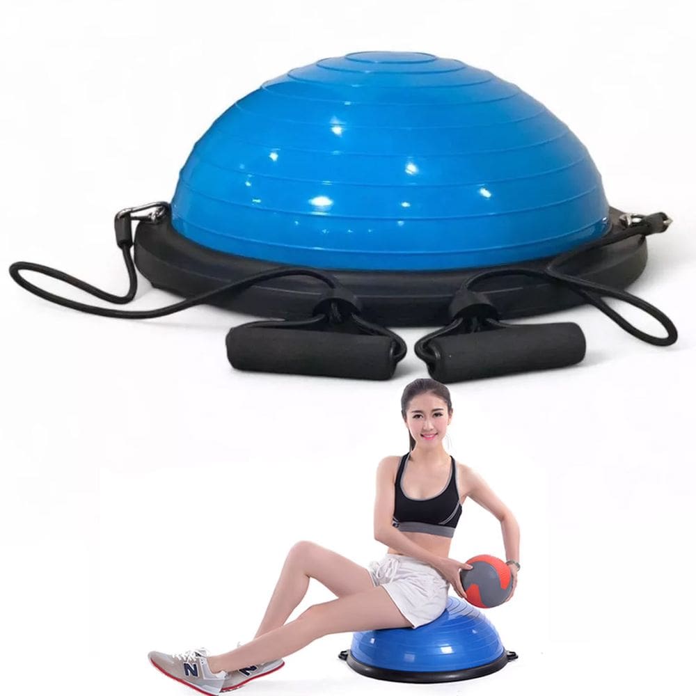 Bola Bosu Elastico Yoga Pilates Reabilitaçao Fisioterapia Academia Ginastica Alongamento Step