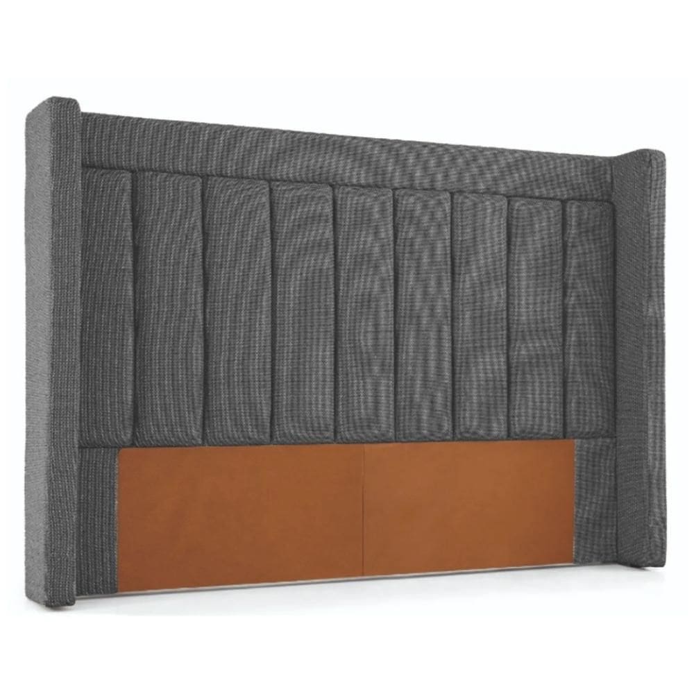 Cabeceira Casal MH-6014 Herval para Colchão 158 cm Estrutura Madeira Maciça EstofadoMarromC1