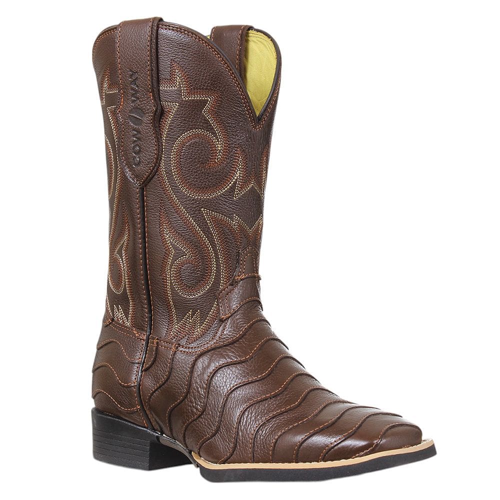 Bota Masculina com Escama Marrom Cow Way 37507