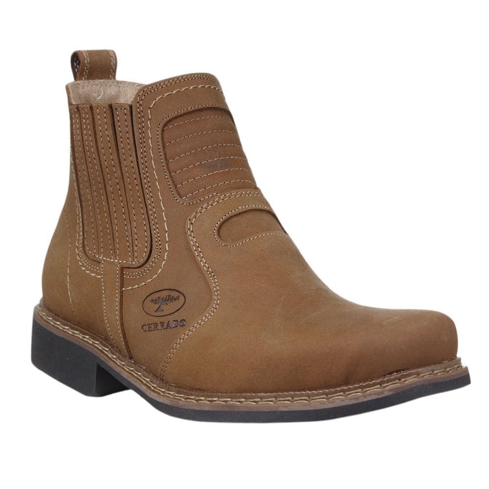 Botina Masculina Bico Redondo Marrom Cerrado 37606