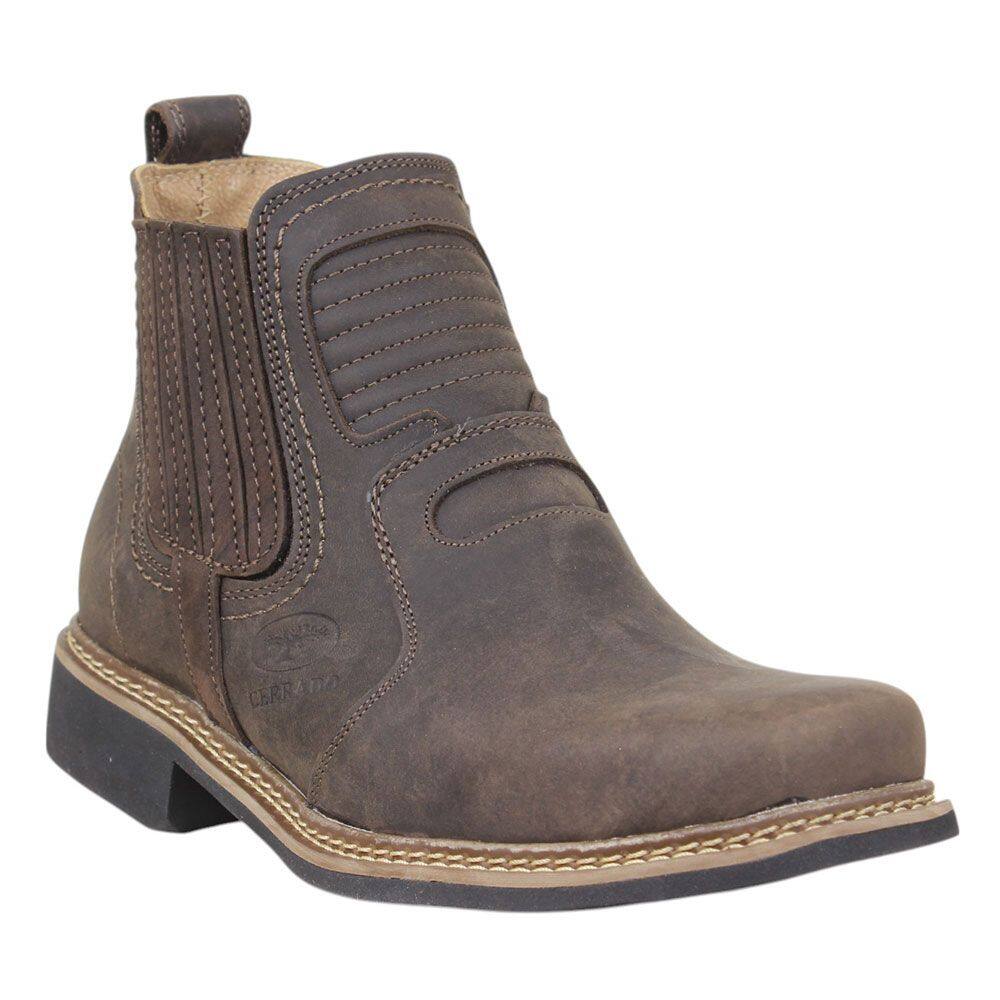 Botina Masculina Bico Redondo Café Cerrado 37607