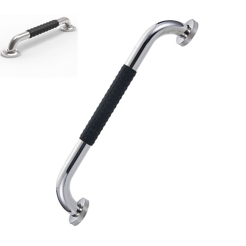 Barra de Apoio Inox 30cm Suporte Antiderrapante Idoso Criança Gestante Cadeirante Acessibilidade Escada Corrimao Segurança Proteçao
