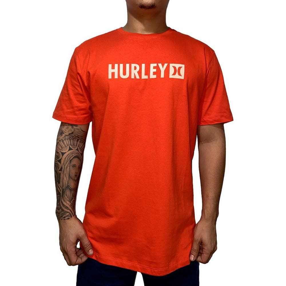 Camiseta Hurley Square SM25 Masculina Vermelho