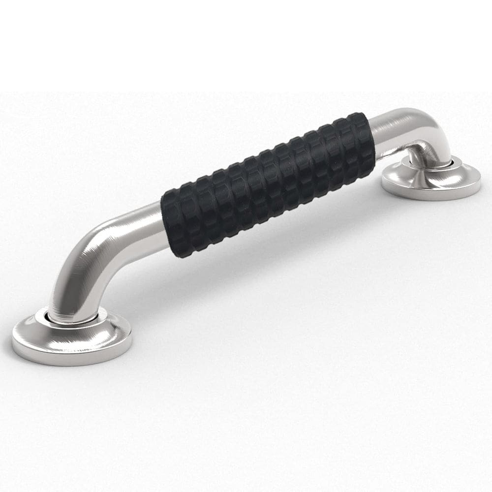 Barra de Apoio 30cm Inox Suporte Antiderrapante Idoso Deficiente Segurança Banheiro Box Quarto Corredor Parede Resistente Proteçao Acessibilidade