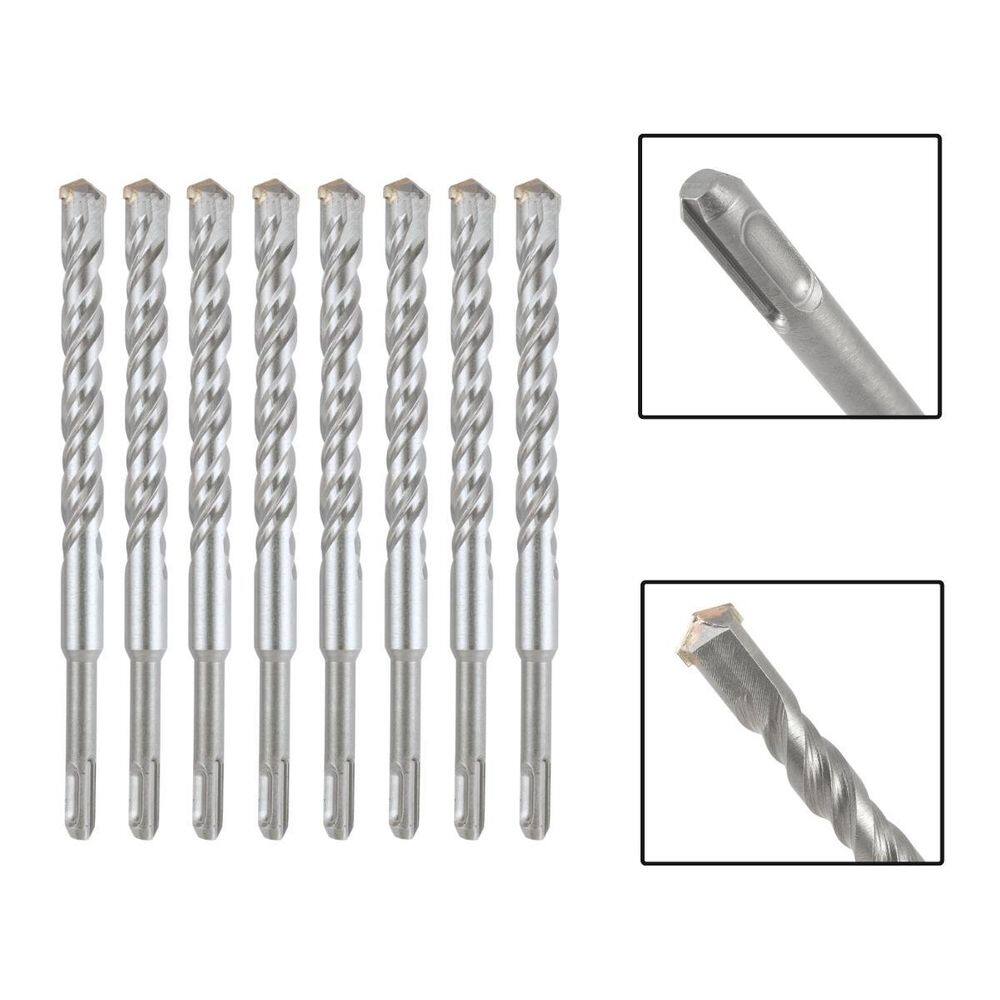 Jogo 8 Brocas Sds Plus 18X160 Mm Aço Carbono Tungstênio