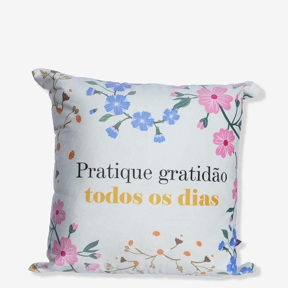 Almofada 40X40 Motivacional Floral - Zonacriativa