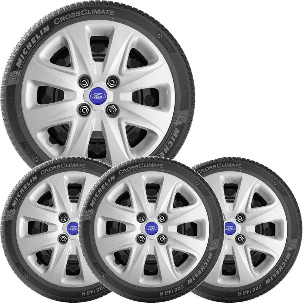 4X Calota Ford Ka Hatch Sedan 15 A 18 Aro 14 Com Logo 340Cb