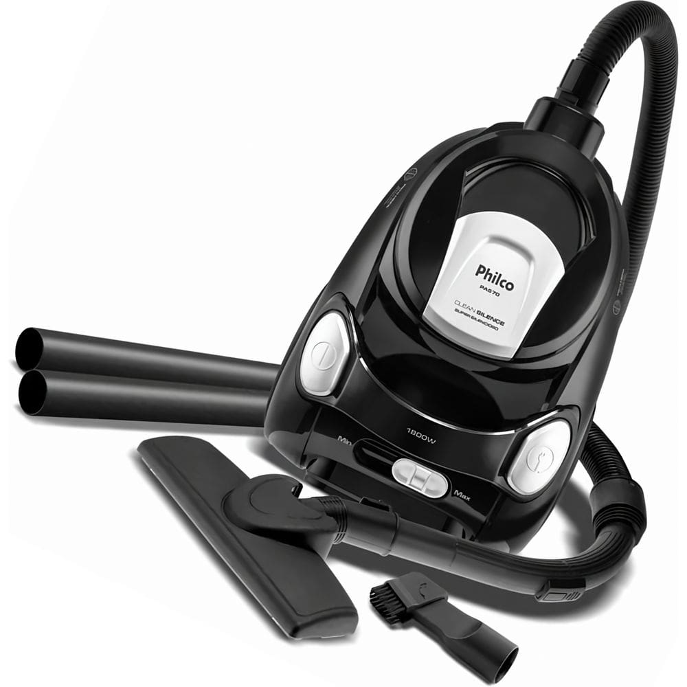 Aspirador Pó Philco 1800W 2,2L Super Silencioso PAS70 Filtro HEPA Cordão Retrátil Controle Eletrônico