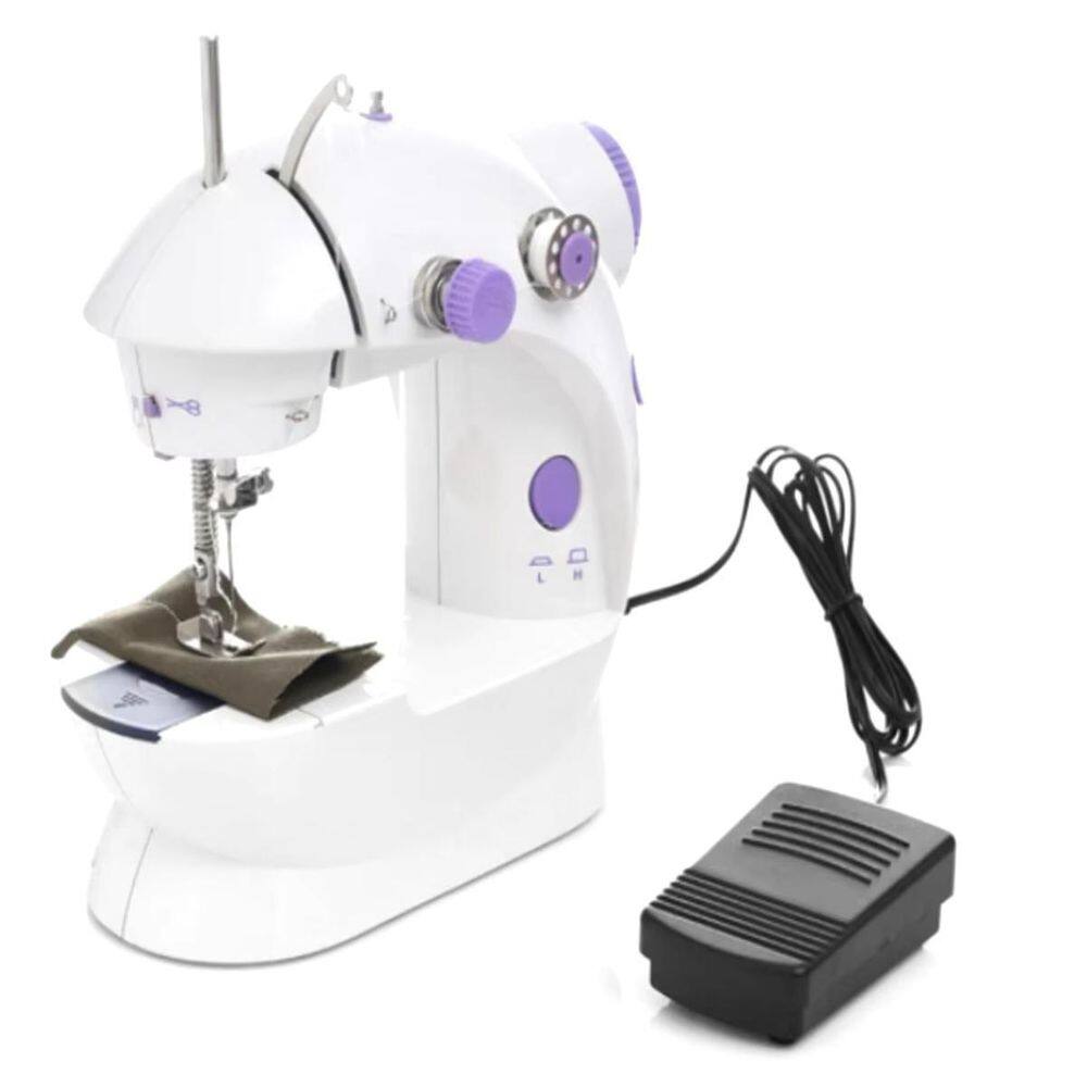 Kit Máquina De Costura Acessórios E Pedal Bivolt Garantia
