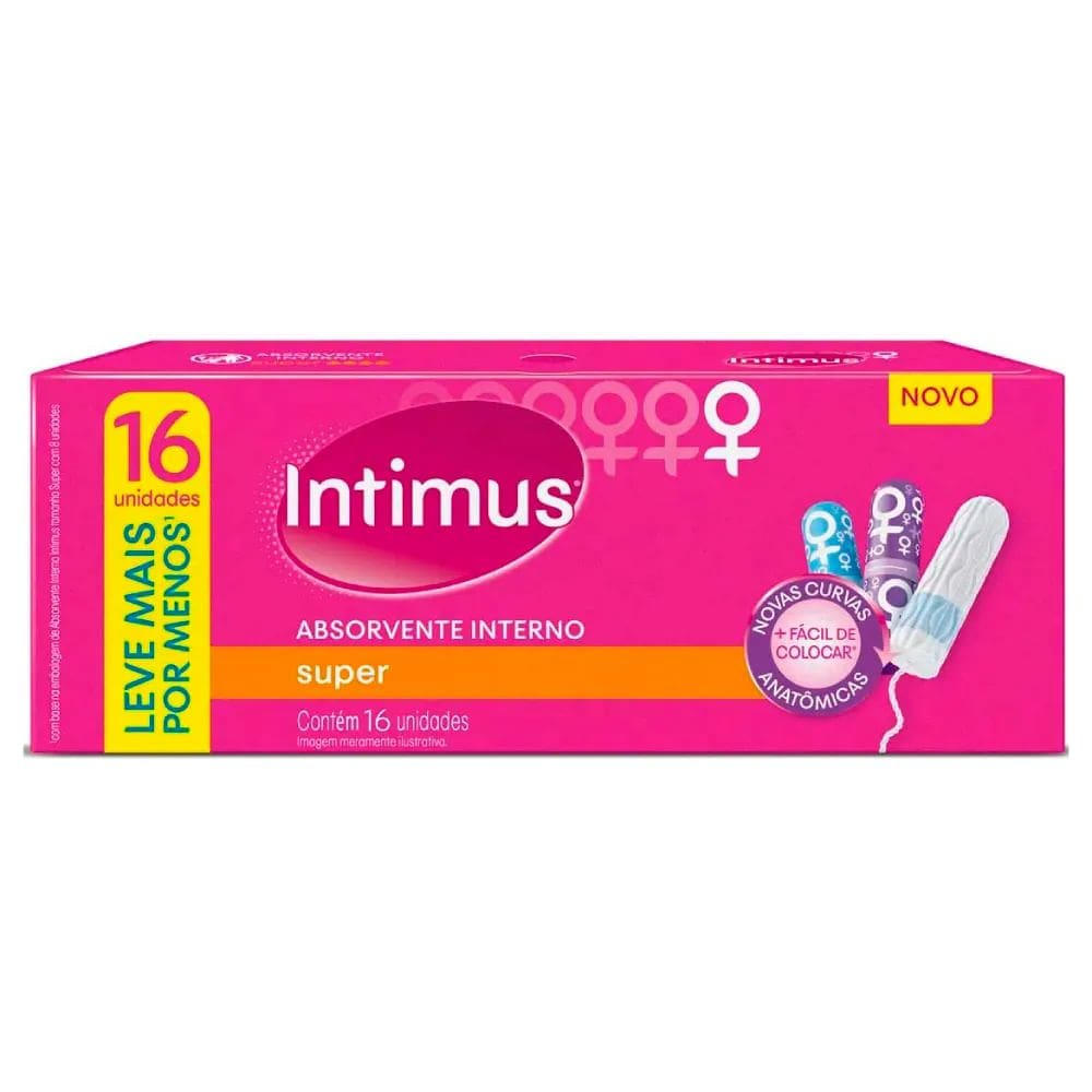 Absorvente Interno Intimus Discreto Super 16 Unidades