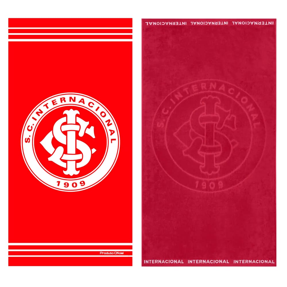 Kit 2 Toalhas Internacional Banho Praia e Piscina Oficial Clubes do Brasil Licenciado Buettner