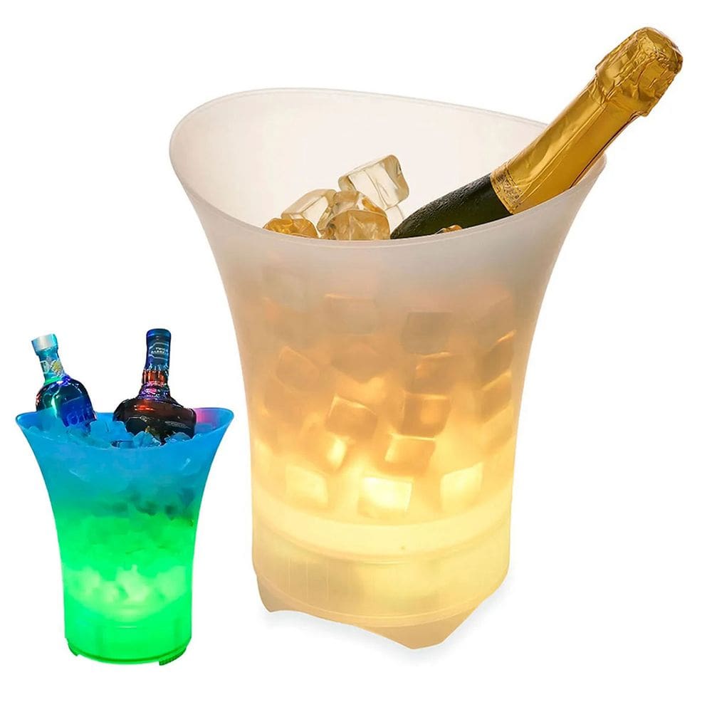 Balde de Gelo Caixa de Som Bluetooth Led RGB 5 Litros Alto Falante Speaker Festa Som Festa Reuniao Diversao Lazer Entretenimento