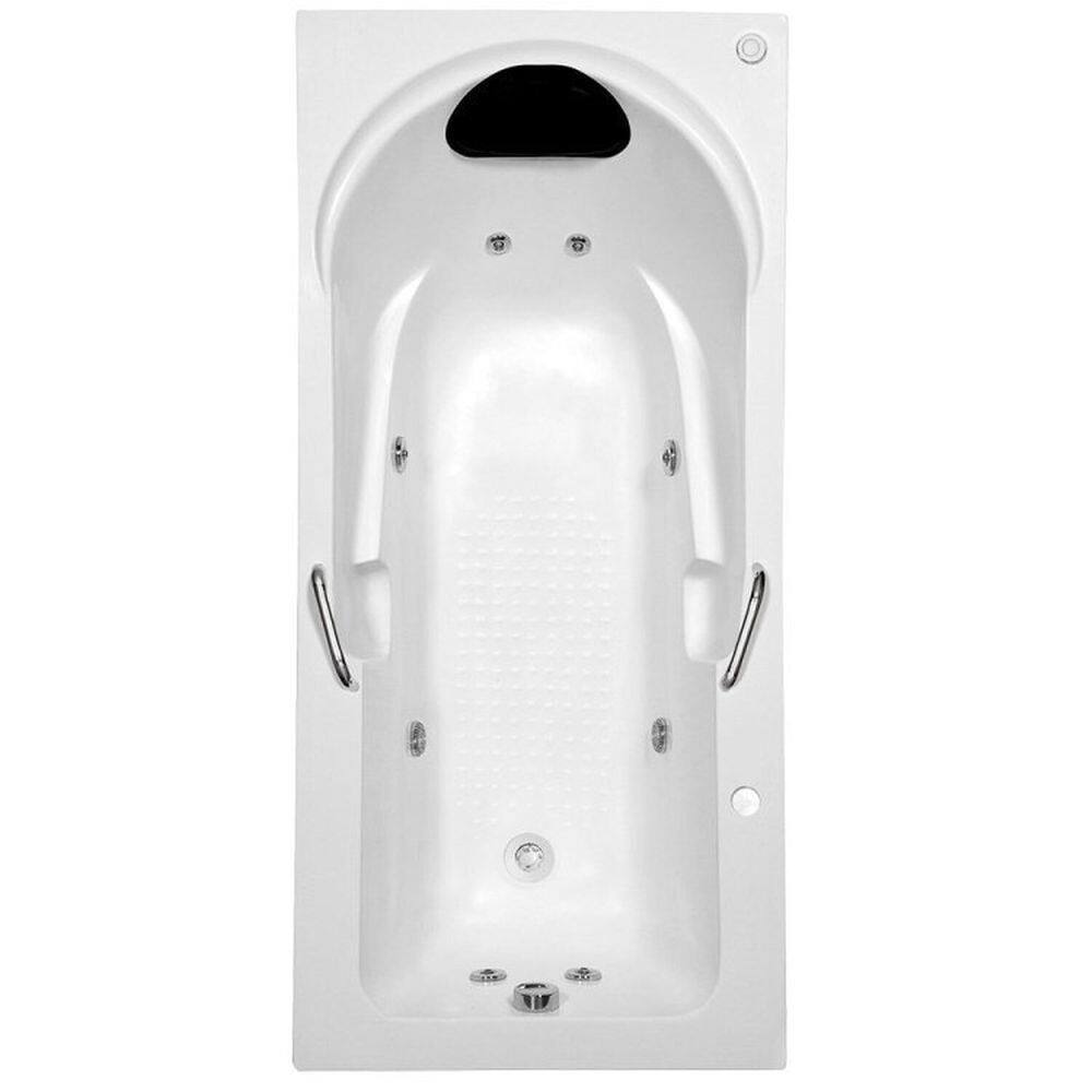 Banheira de Hidromassagem 170cmx80cmx43cm 4 Jatos Acrílico P1 sem Aquecedor Gran Luxo e Cromoterapia Branco