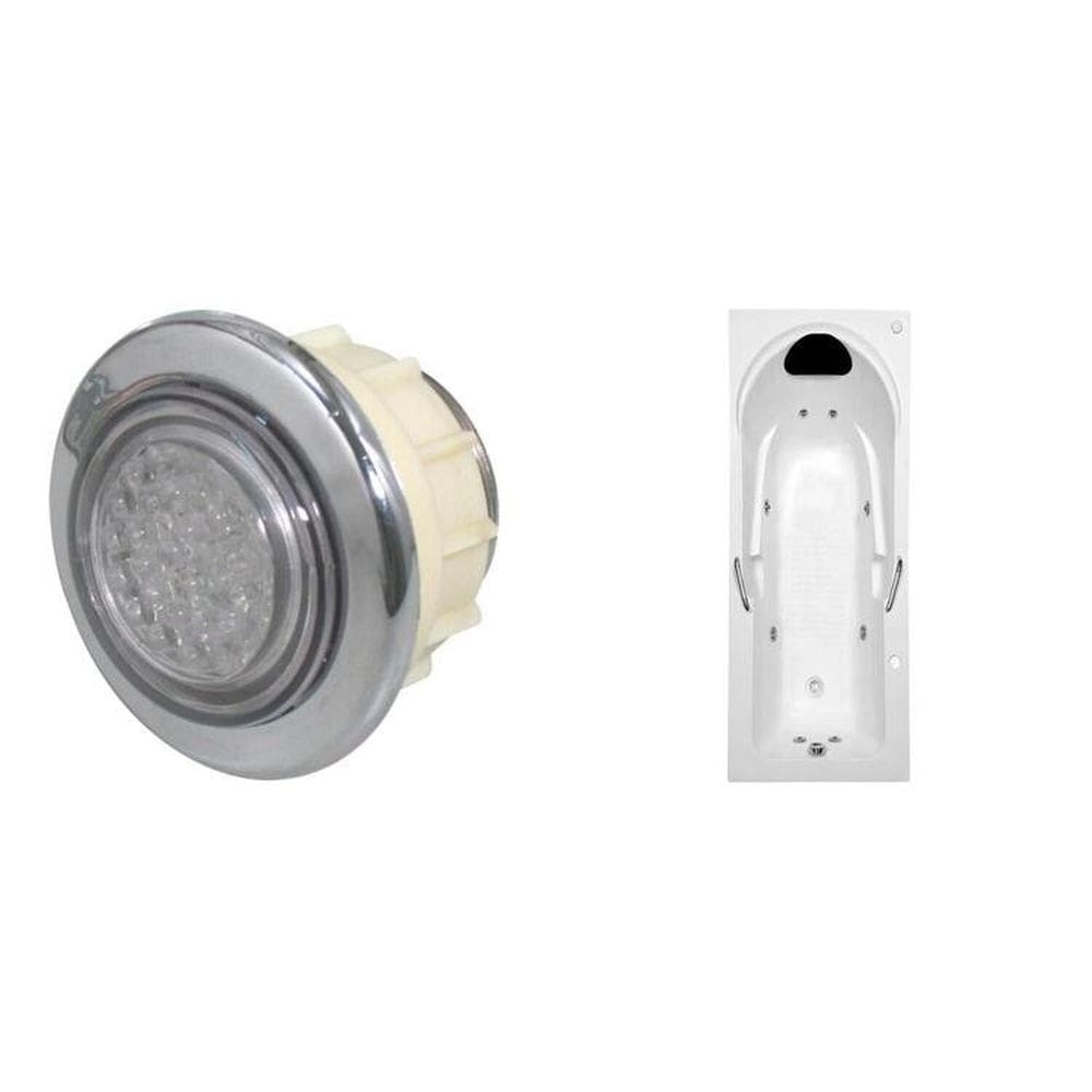 Banheira de Hidromassagem Capri em Gel  P2 - 110v - com Aquecedor e Cromoterapia Branco