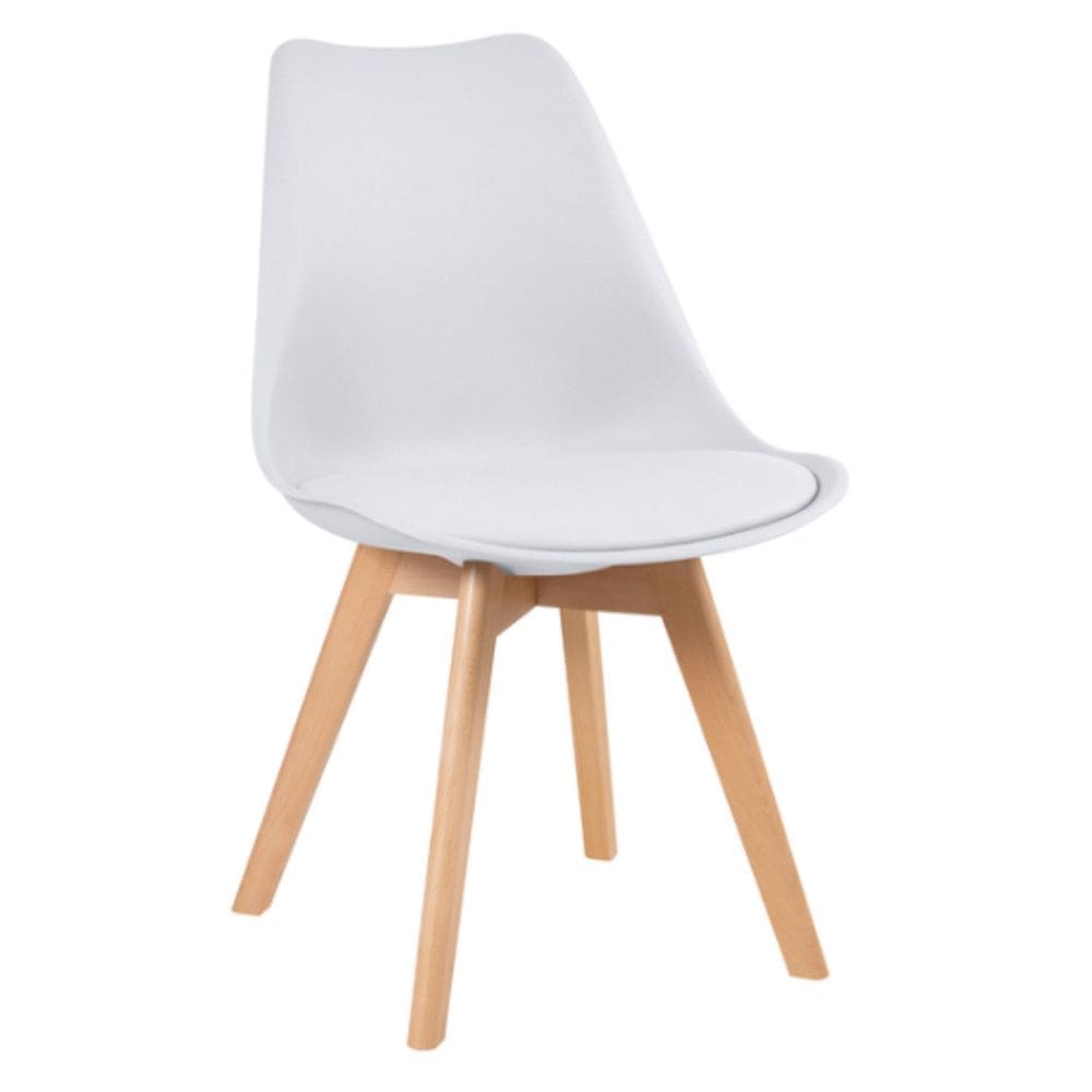 Cadeira para Sala de Jantar Eames Leda Estofada Branco