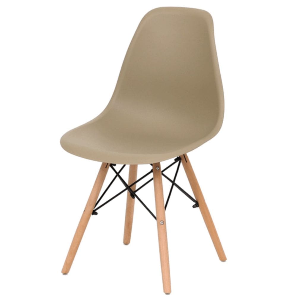 Cadeira para Sala de Jantar Eames Eiffel Dkr  Cinza