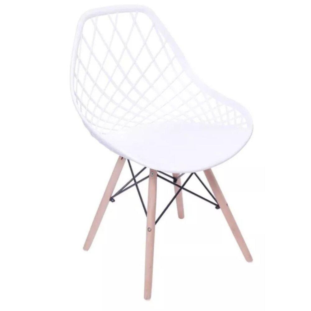 Cadeira para Sala de Jantar Clarice Cloe Madeira Branco