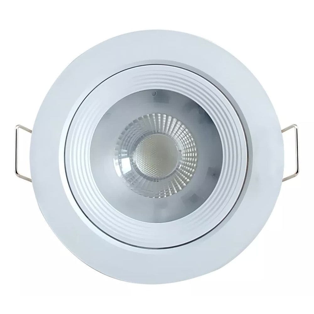 Luminária Spot Led 11,5x11,5 cm Direcionável Embutir Redondo 7w 6500K