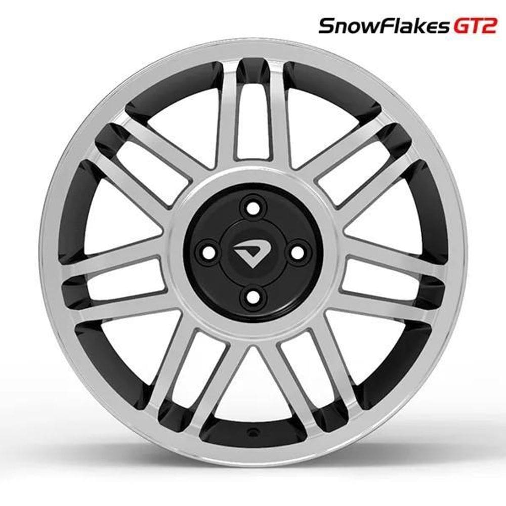 Roda Snowflakes Aro 17 Tala 6 Et40Mm Furação 4X100Mm Preto D
