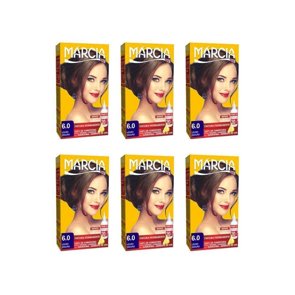 Coloração Marcia Liquida 6.0 Louro Escuro - Kit C/6Un