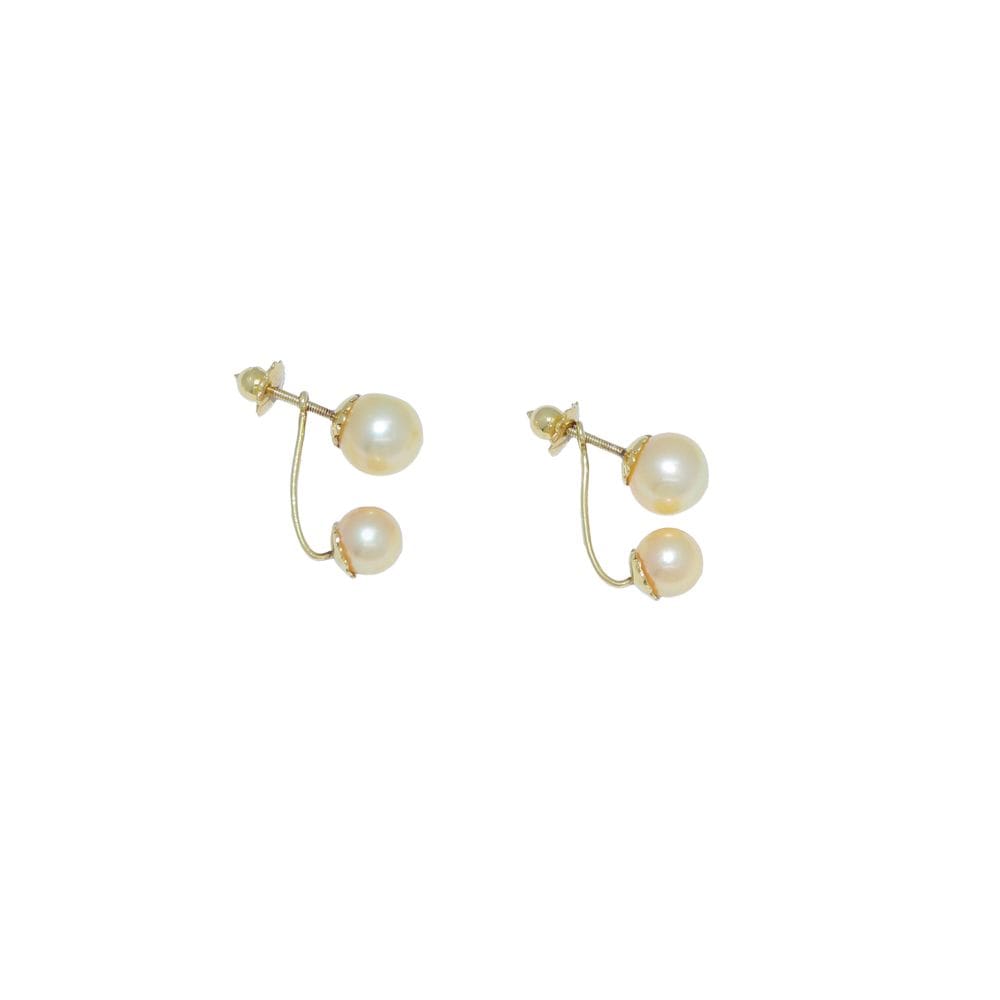 Brinco Grace Kelly Ouro 18 K Pendente Pérola