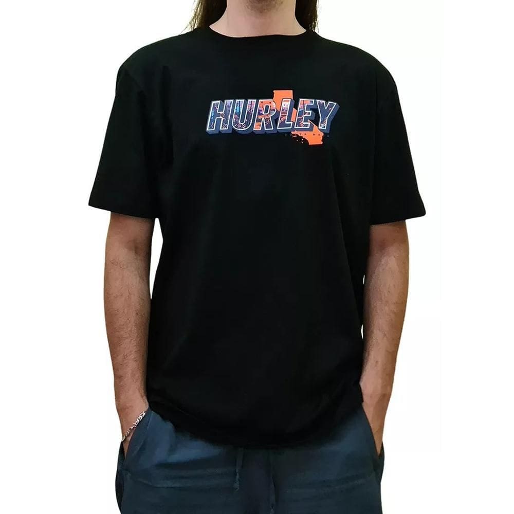 Camiseta Hurley Fastfornia SM25 Masculina Preto