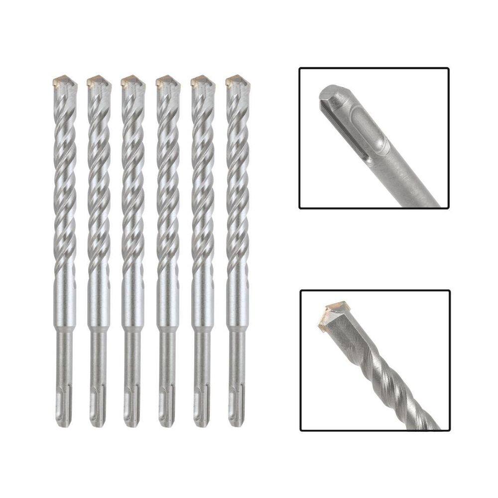 Jogo 6 Brocas Sds Plus 20X310 Mm Aço Carbono Tungstênio