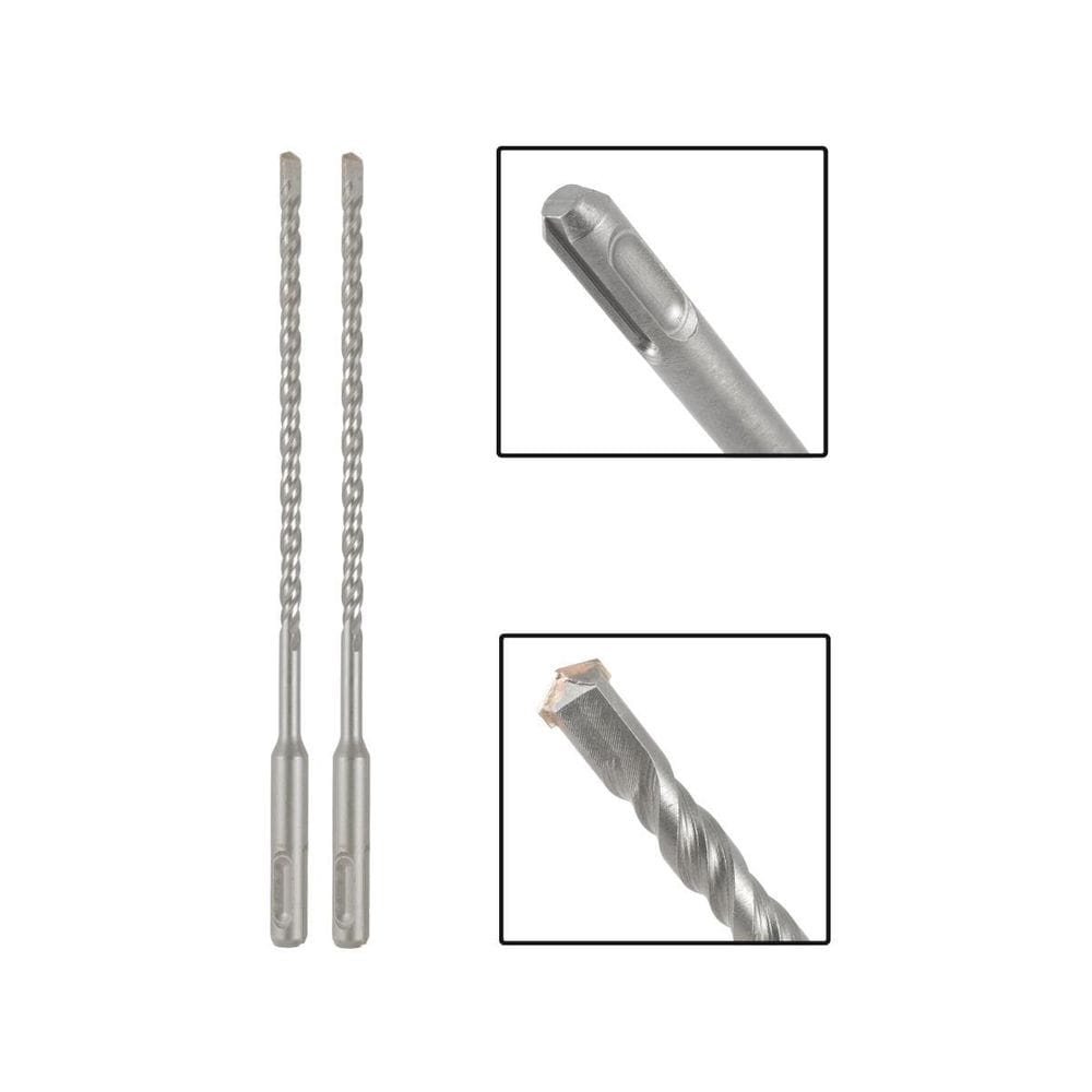 Jogo 2 Brocas Sds Plus 5X160 Mm Aço Carbono Tungstênio
