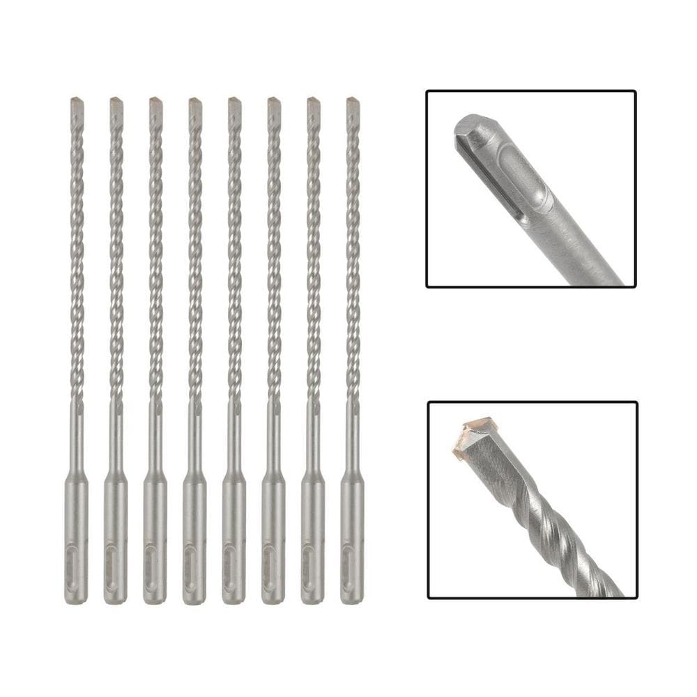 Jogo 8 Brocas Sds Plus 5X160 Mm Aço Carbono Tungstênio