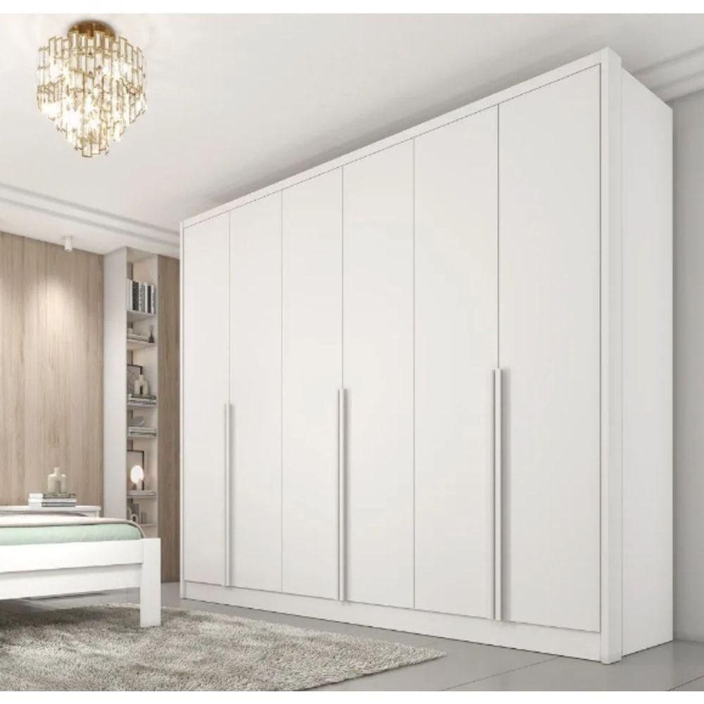Guarda Roupa Casal 6 Portas 6 Gavetas 100% Mdf Fortuna - Tcil Móveis - Neve
