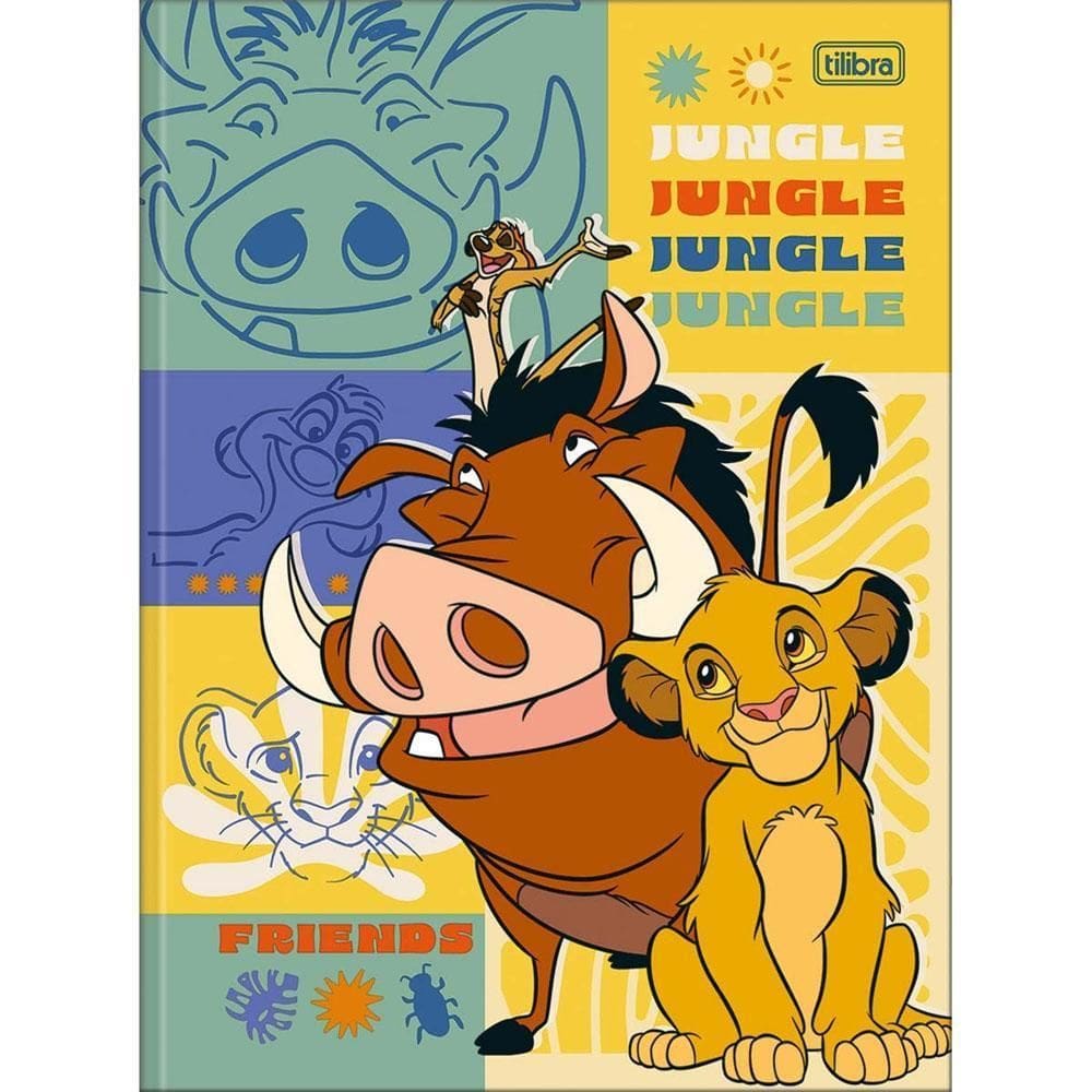 Caderno Brochurão 80Fls Rei Leão Timão E Pumba Tilibra