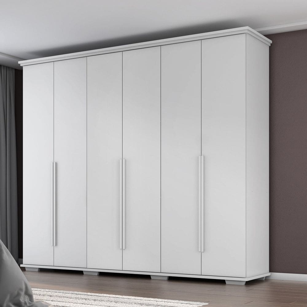 Guarda-roupa Everest Mdp 6 Portas 5 Gavetas Branco Absoluto