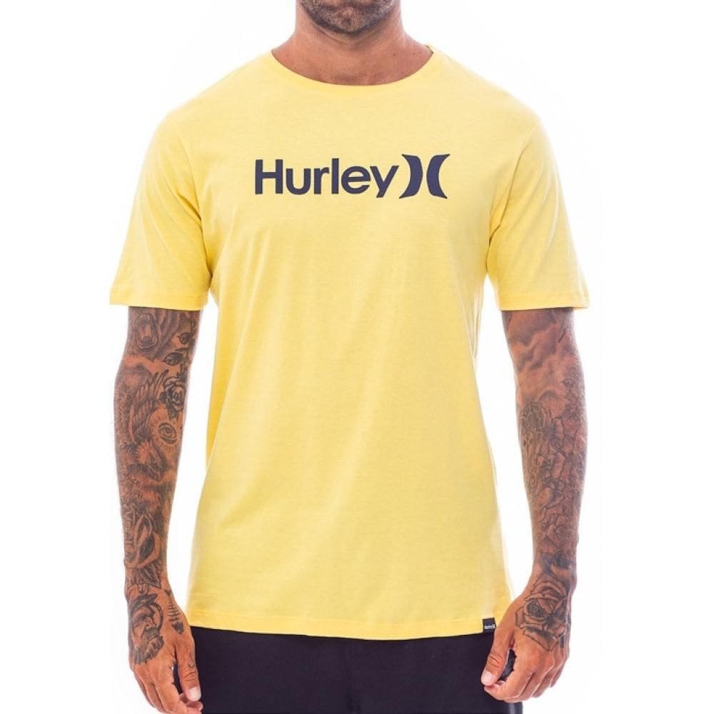 Camiseta Hurley O&O Solid Oversize SM25 Masculina Amarelo