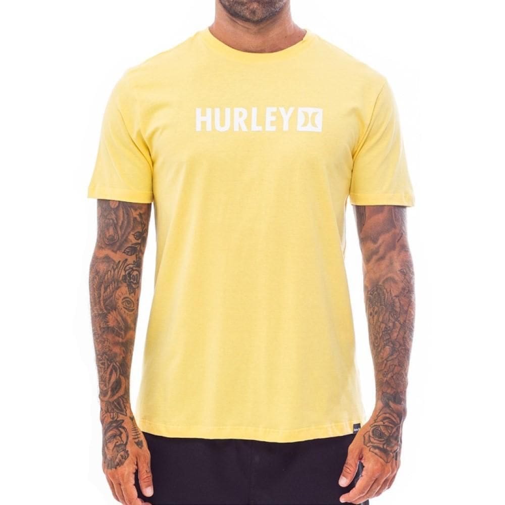 Camiseta Hurley Square SM25 Masculina Amarelo