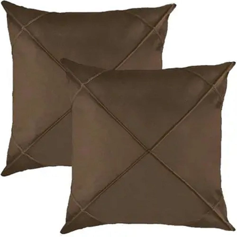 Kit 2 Capa de Almofada Suede Aveludada Drapeada 45x45cm