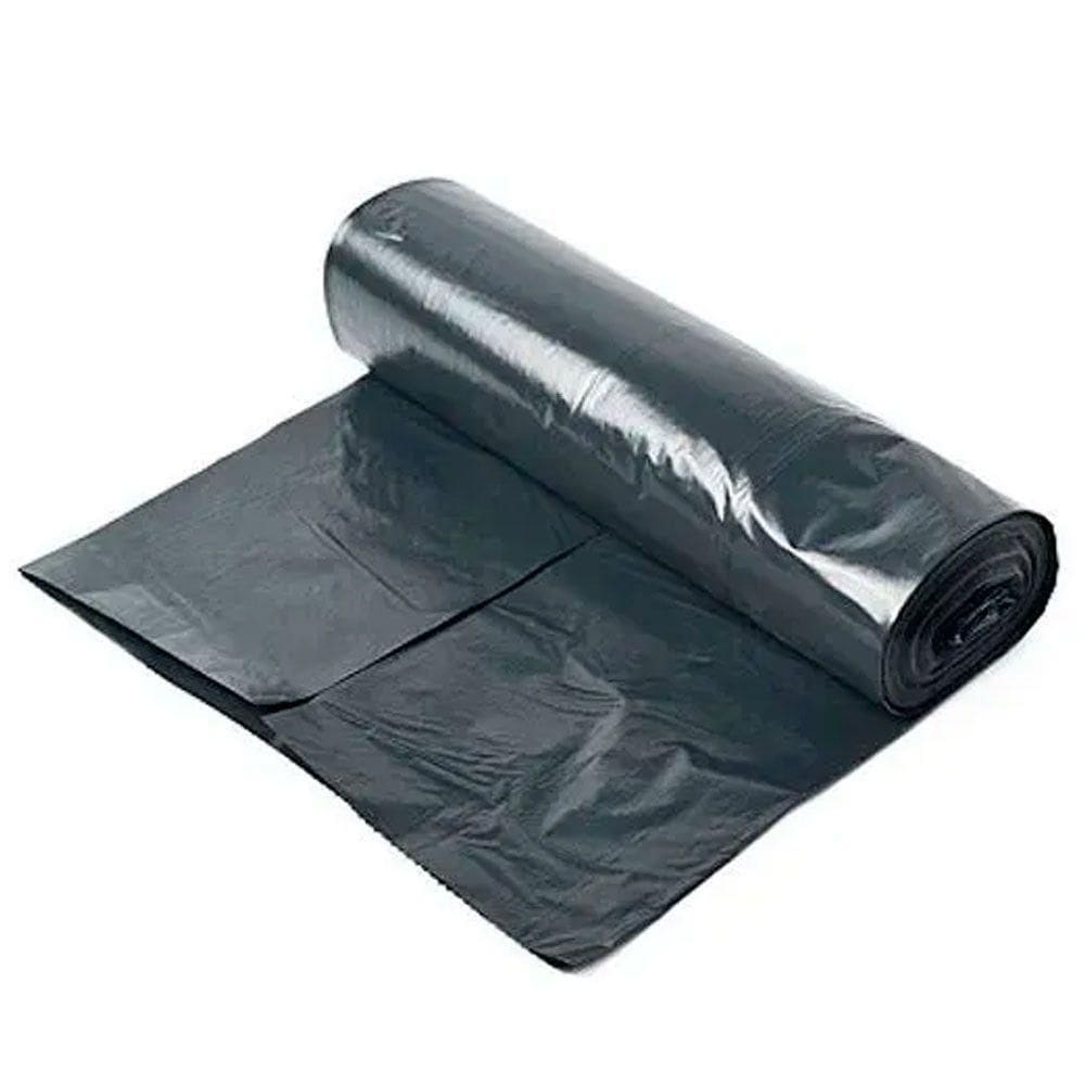 Saco Para Lixo Preto Pe 50l Rolo Com 20 Unidades Plaszom Preto