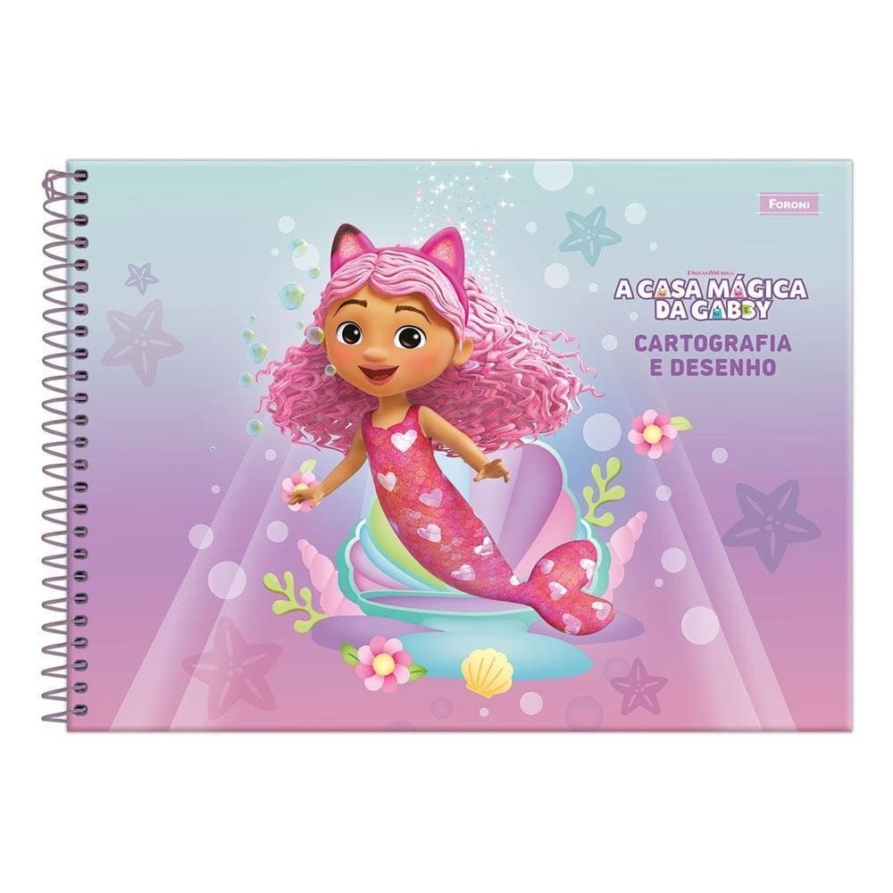 Caderno Cartográfia 80Fls A Casa Mágica Da Gabby Rosa Foroni