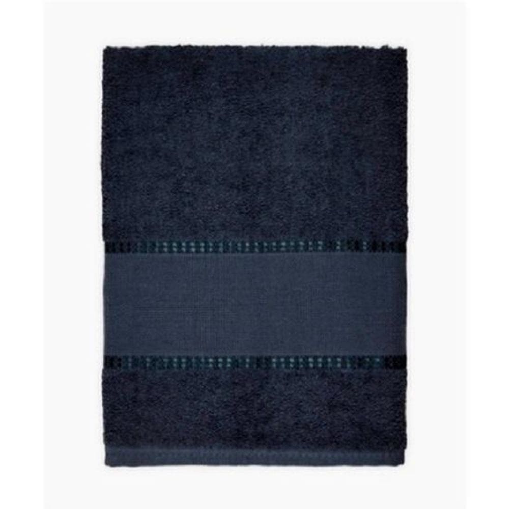 1 Toalha De Banho Barra Para Bordar Ponto Cruz 65X130 Preto
