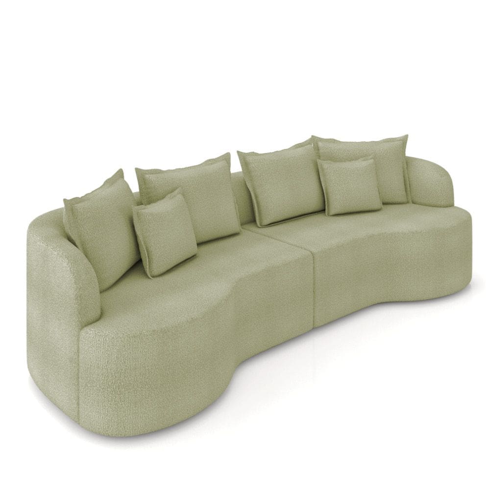 Sofá 5 Lugares Orgânico Living 290cm Mersa Bouclê K01 - D`Rossi